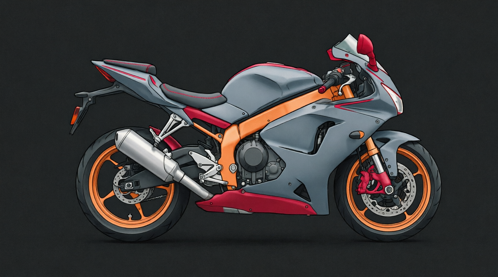 Схема мотоцикла для выбора запчастей